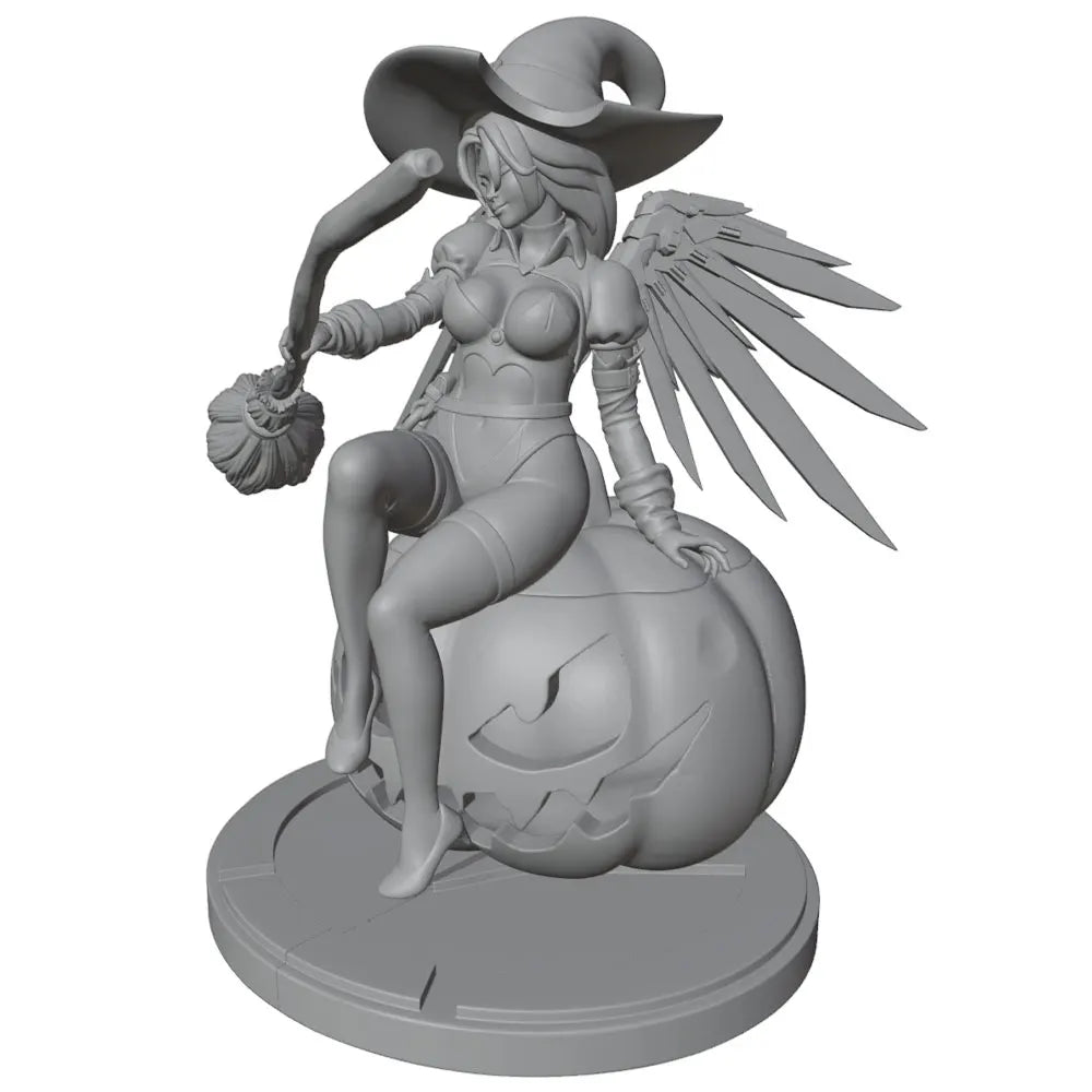 75mm Witch with Wings, Resin Model Figure Kit, Fantasy Theme, Unassembled and Unpainted