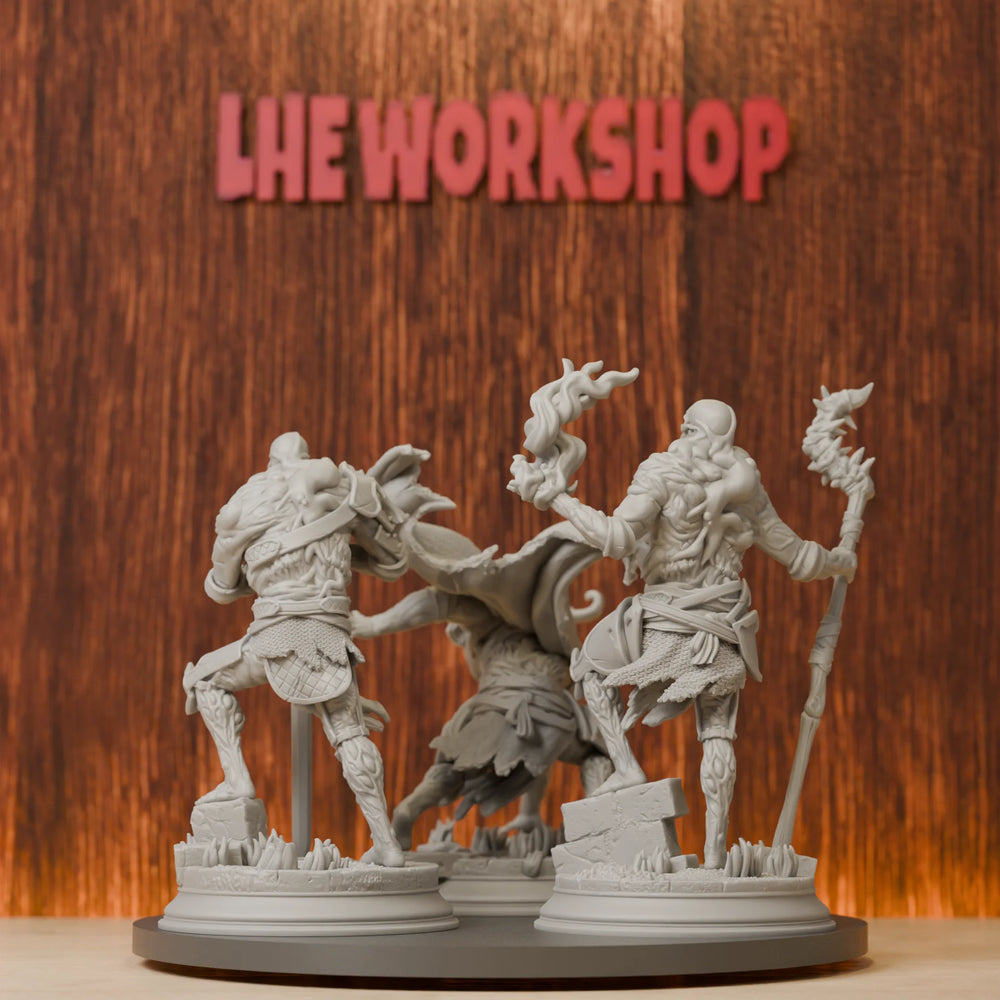 28mm Undead Skeleton Warriors, 3 Figures, Resin Model Figure Kit, Fantasy Theme, Unassembled and Unpainted