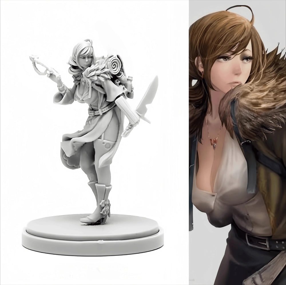 38mm Valkyrie, Resin Model Figure Kit, Fantasy Theme, Unassembled and Unpainted