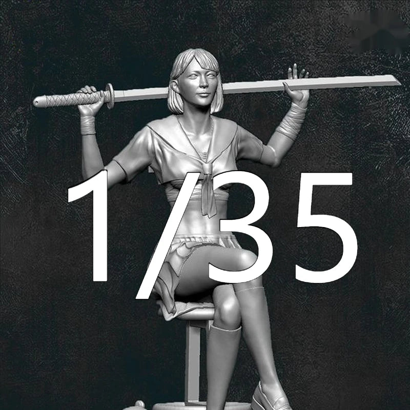 1/35 Pinup Female Bodyguard, Resin Model Figure Kit, Unassembled and Unpainted