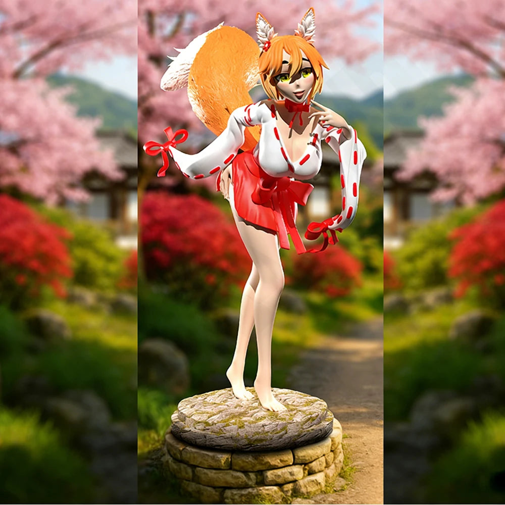1/24 Kitsune Fox Spirit, Resin Model Figure Kit, Anime Theme, Unassembled and Unpainted