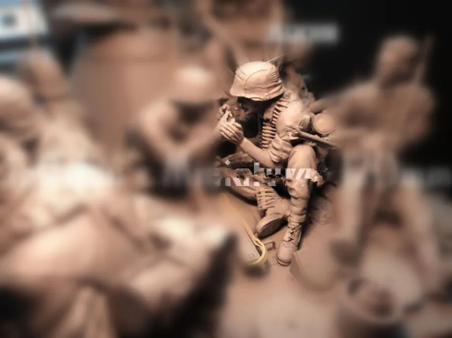 1/16 Modern Tactical Infantry with Assault Rifles, Resin Model Figure Kit, Unassembled and Unpainted