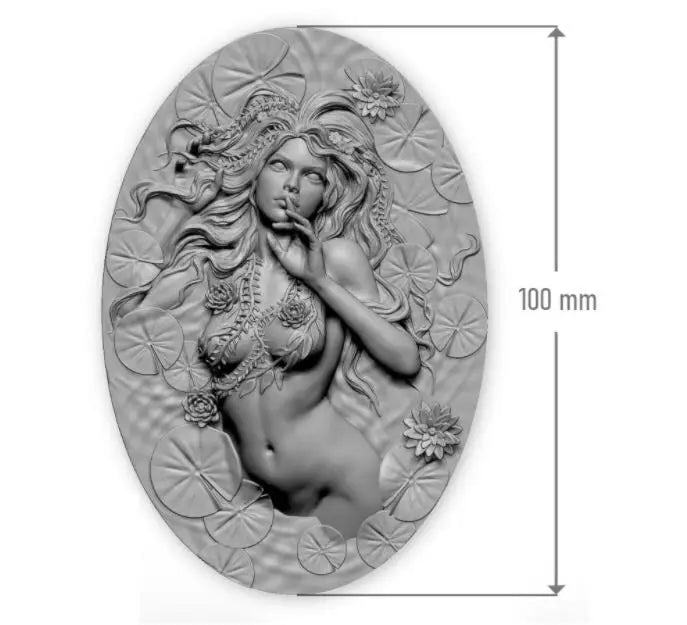 100mm Nature Spirit Nymph, Resin Model Bust Kit, Fantasy Theme, Unassembled and Unpainted