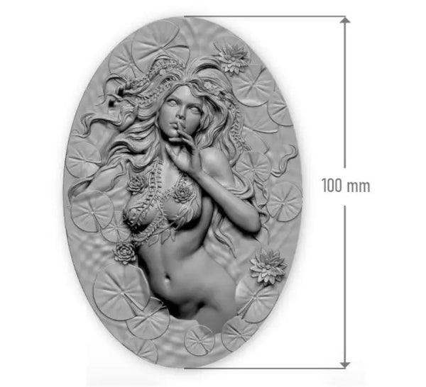 100mm Nature Spirit Nymph, Resin Model Bust Kit, Fantasy Theme, Unassembled and Unpainted