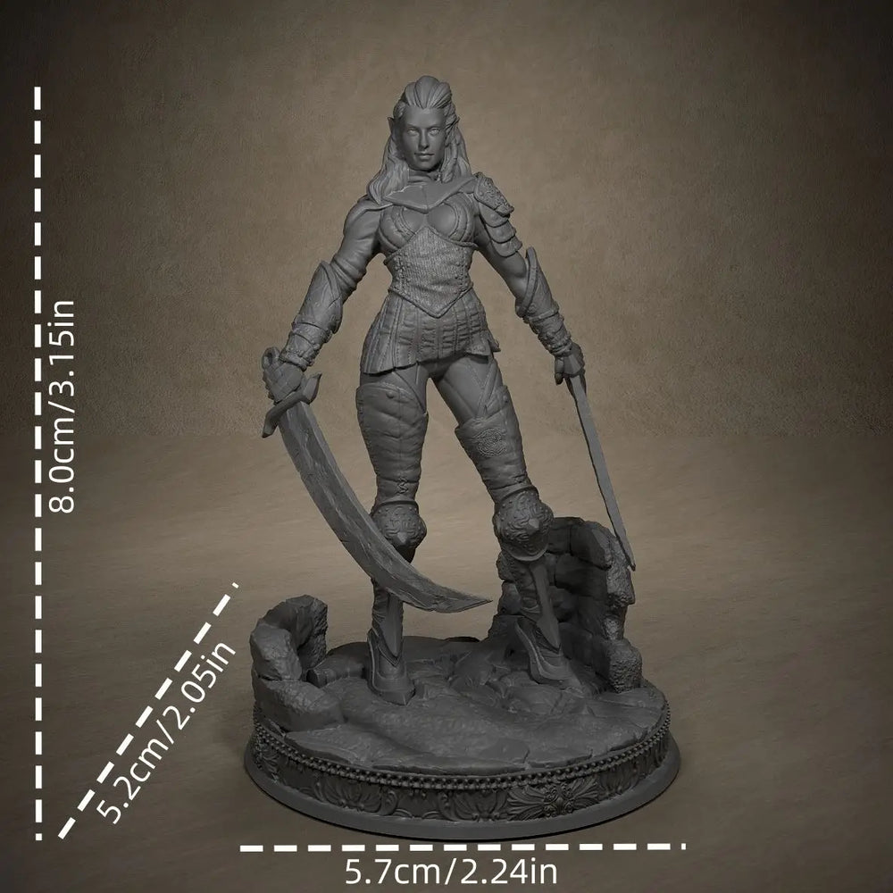 80mm Modern Female Soldier/Spy in Tactical Gear, Resin Model Figure Kit, Unassembled and Unpainted