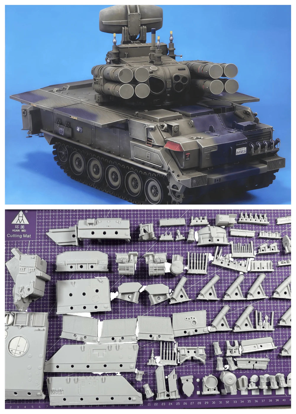 1/35 Modern 1/35 Modern Air Defense Tracked Vehicle, Resin Model Vehicle Kit, Unassembled and Unpainted