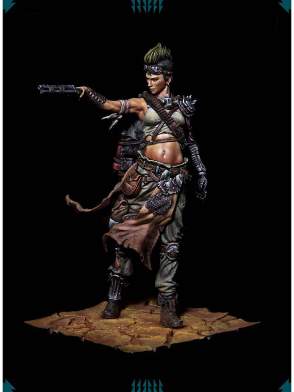 1/24 Dark Female Warrior, Resin Model Figure Kit, Fantasy Theme, Unassembled and Unpainted