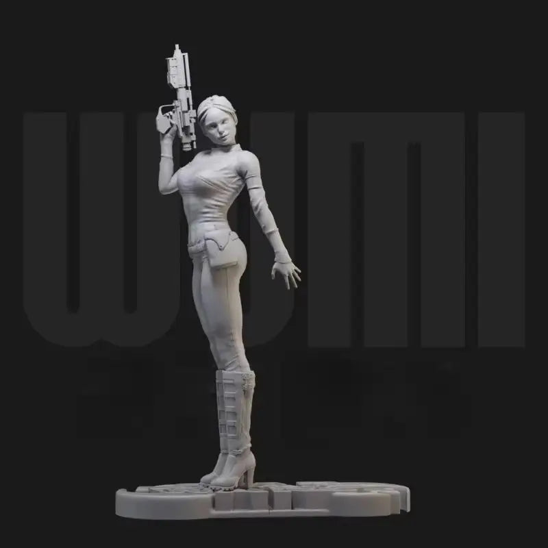 1/24 Female Commando with Pulse Rifle, Resin Model Figure Kit, Sci-Fi Theme, Unassembled and Unpainted