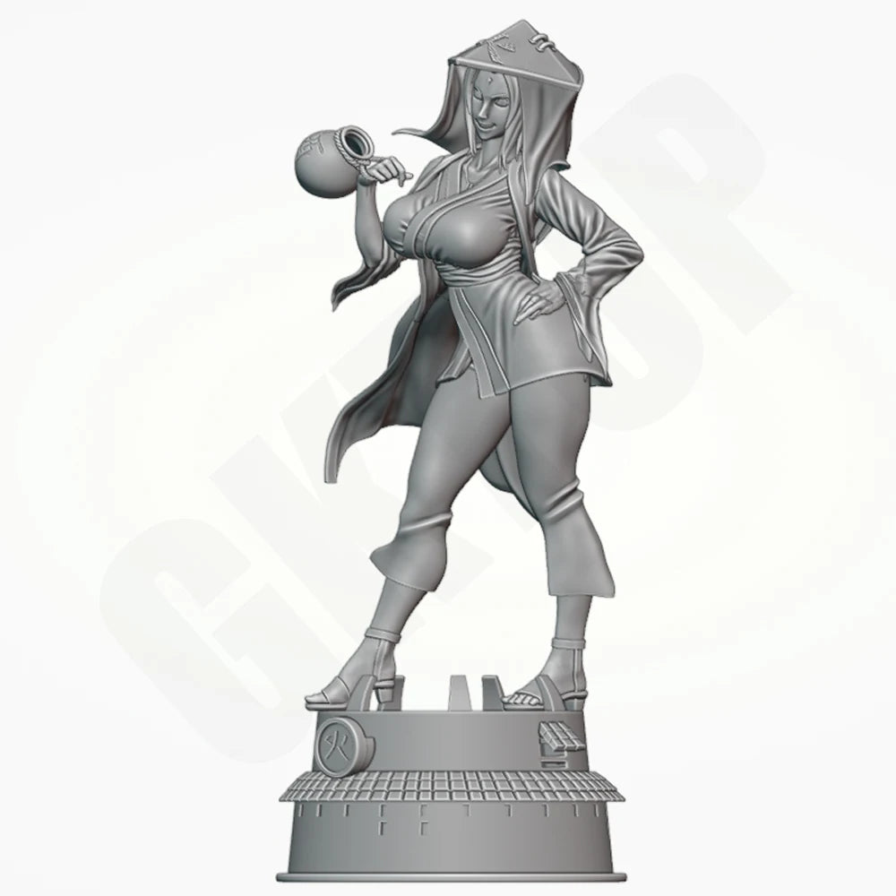 1/24 Sorceress Wielding Magical Orb, Resin Model Figure Kit, Fantasy Theme, Unassembled and Unpainted
