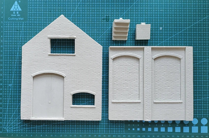 1/35 Modern European Storehouse Ruins, Resin Model Terrain Kit, Unpainted