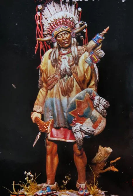 1/24 Native American Chief, Resin Model Figure Kit, Historical Theme, Unassembled and Unpainted