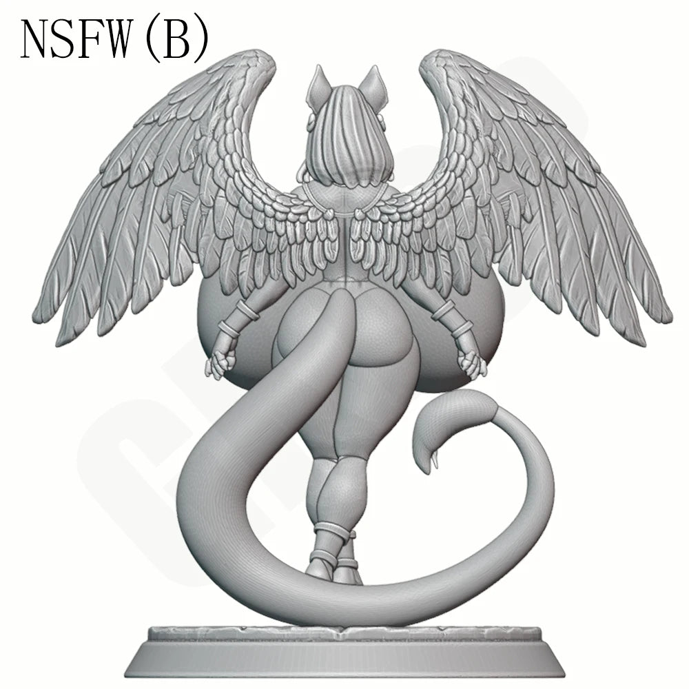 1/24 Egyptian Cat-Eared Demon, Resin Model Figure Kit, Fantasy Theme, Unassembled and Unpainted