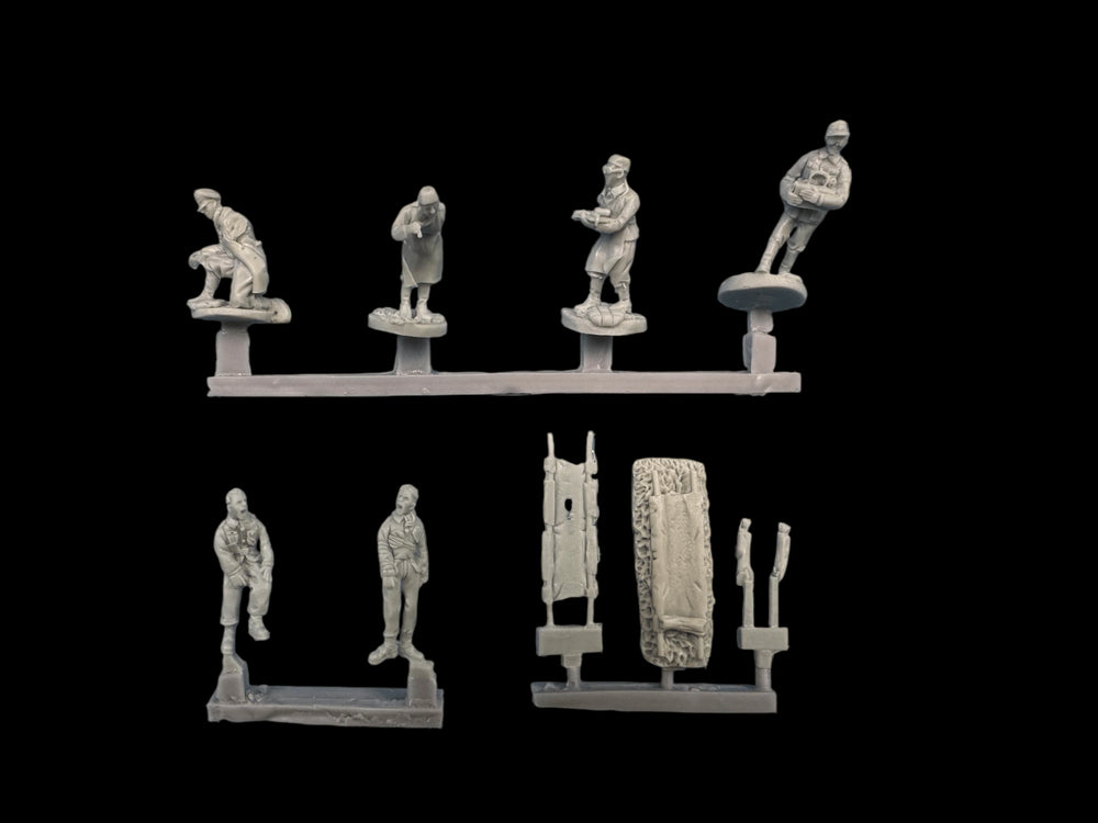 1/72 Modern Rescue Team, 10 Figures, Resin Model Figure Kit, Unassembled and Unpainted