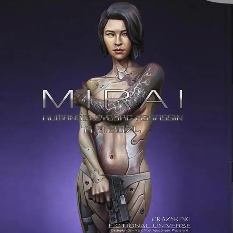 1/12 Female Assassin, Resin Model Figure Kit, Sci-Fi Theme, Unassembled and Unpainted
