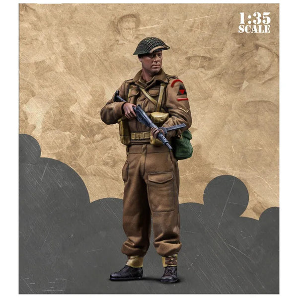 1/35 WWII British Infantry Officer with Binoculars, Resin Model Figure Kit, Unassembled and Unpainted