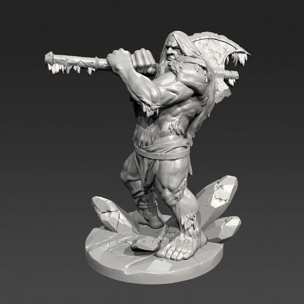 50mm Barbarian Warrior, 3 Figures, Resin Model Figure Kit, Fantasy Theme, Unassembled and Unpainted