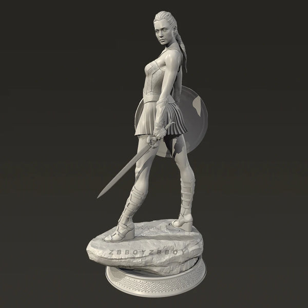 90mm Amazon Warrior, Resin Model Figure Kit, Mythology Theme, Unassembled and Unpainted