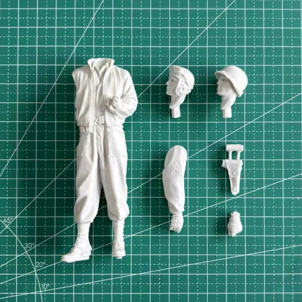 1/16 WWII Allied US Army 2AD Pilot, Resin Model Figure Kit, Unassembled and Unpainted