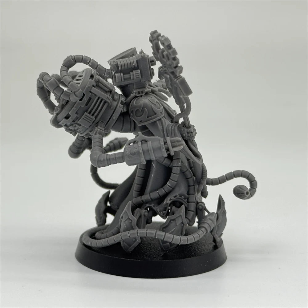 32mm Scavenger Chaplains, 5 Figures, Resin Model Figure Kit, Sci-Fi Theme, Unassembled and Unpainted