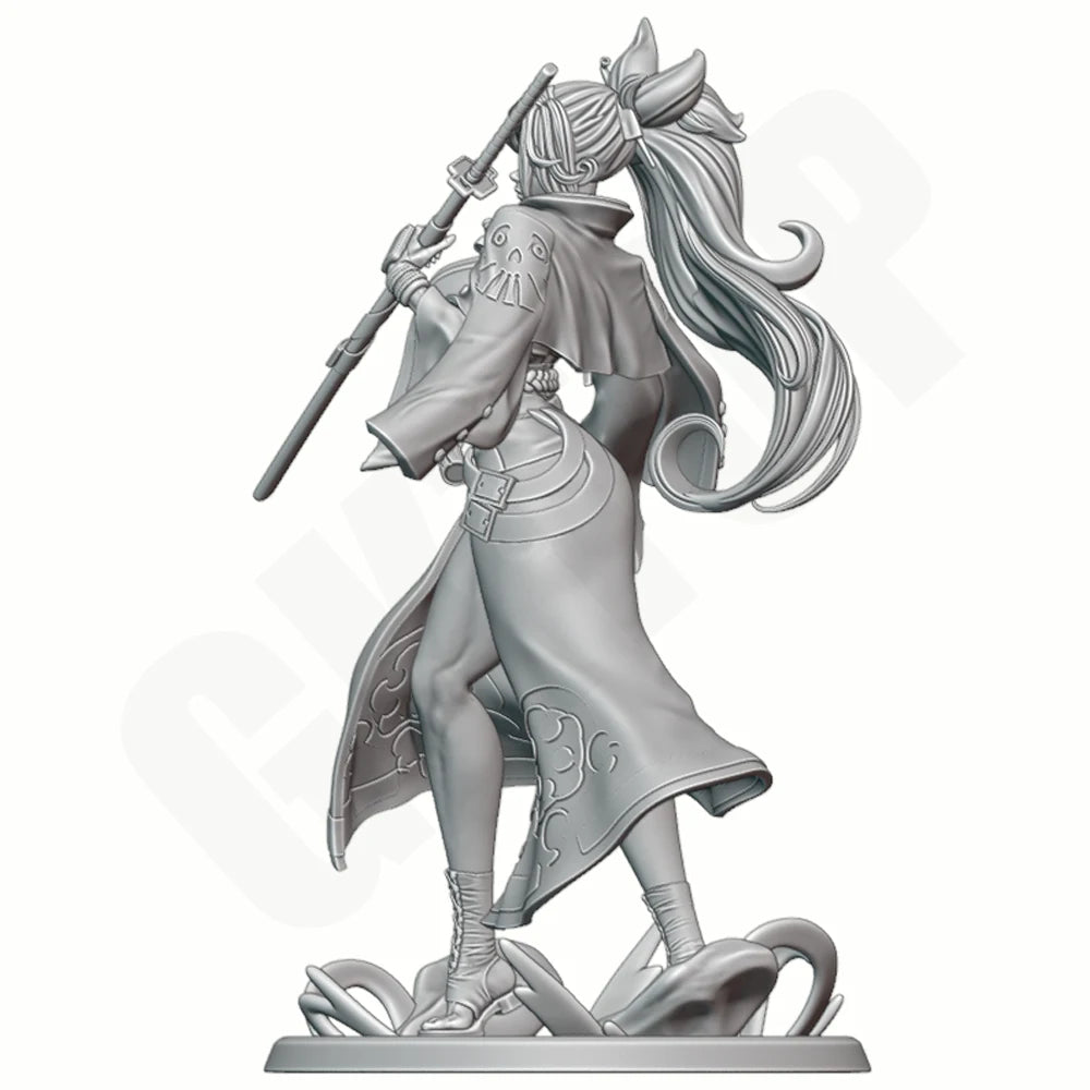 1/24 Warrior Queen with Spiked Crown, Resin Model Figure Kit, Fantasy Theme, Unassembled and Unpainted