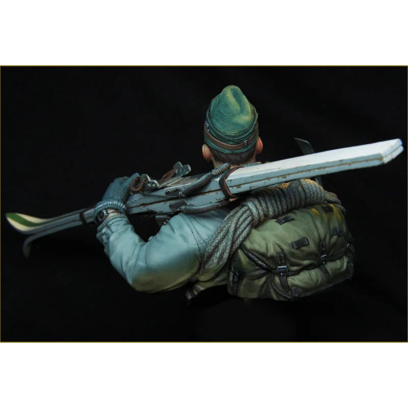 1/10 WWI German Infantryman in Stahlhelm, Resin Model Bust Kit, Unassembled and Unpainted