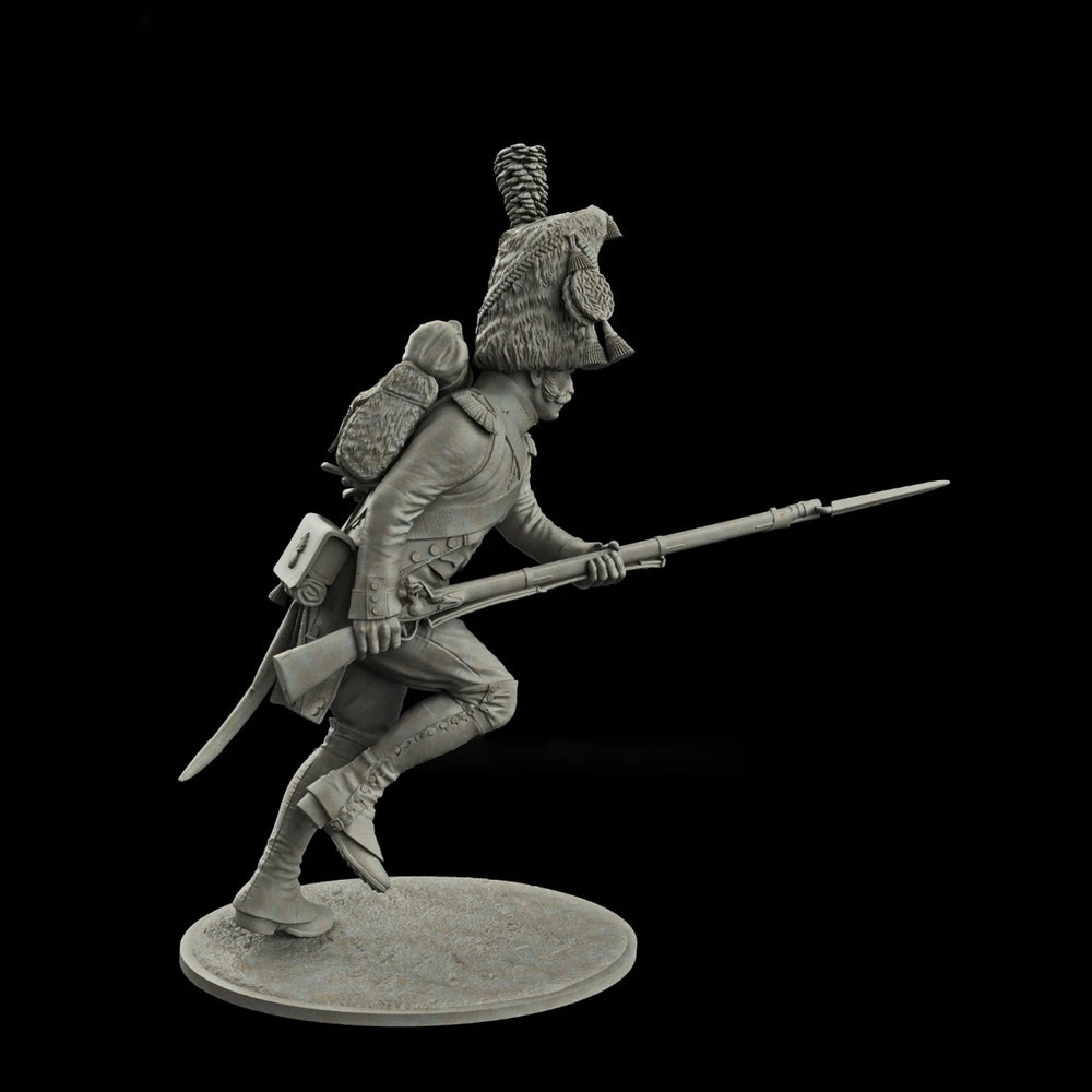 75mm Napoleonic French Line Infantry Grenadier, Resin Model Figure Kit, Unassembled and Unpainted