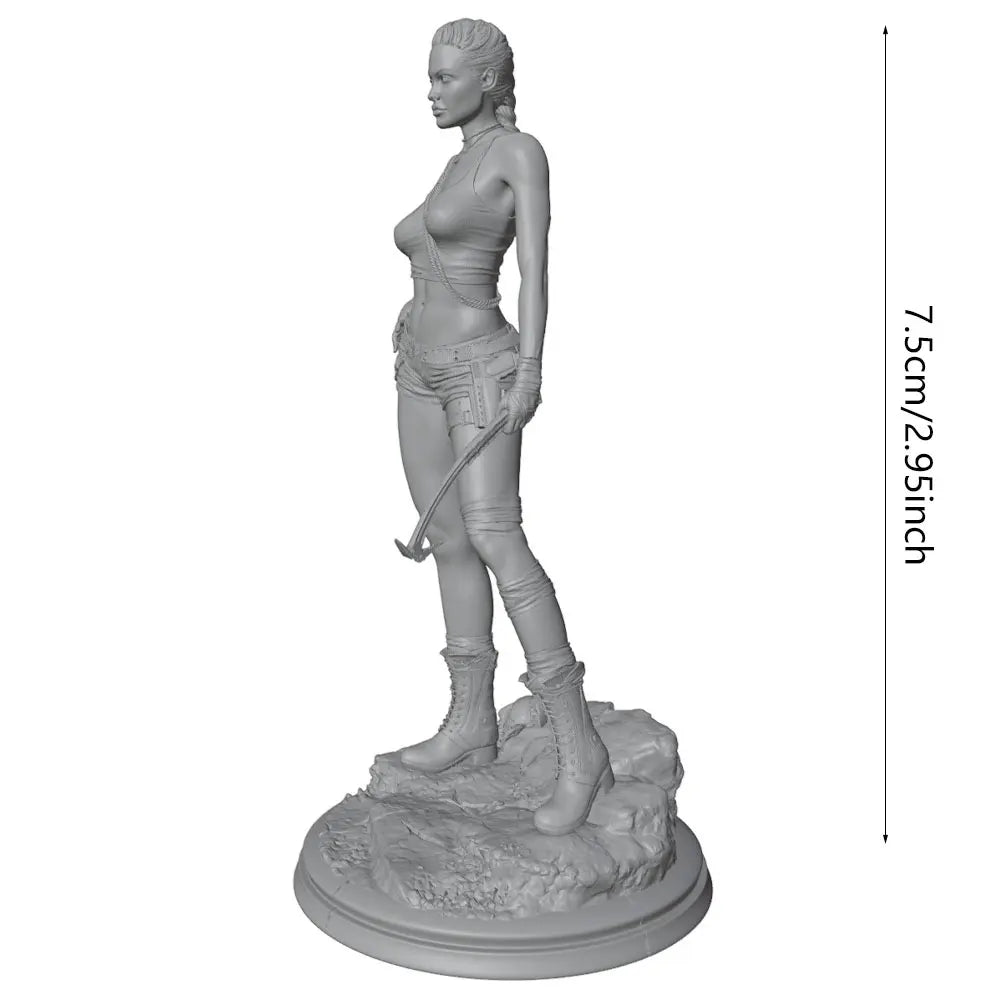 75mm Modern Female Climber, Resin Model Figure Kit, Unassembled and Unpainted