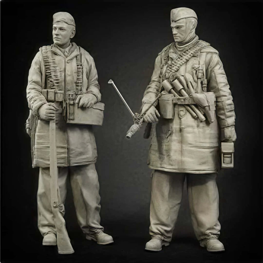 1/35 WWI British Infantry with Gas Masks, 32 Figures, Resin Model Figure Kit, Unassembled and Unpainted