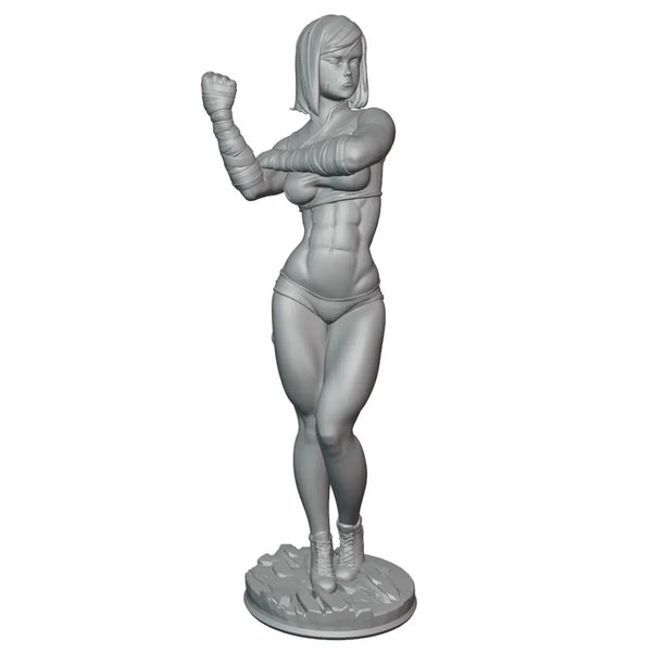 75mm Fantasy Female Fighter, Resin Model Figure Kit, Unassembled and Unpainted