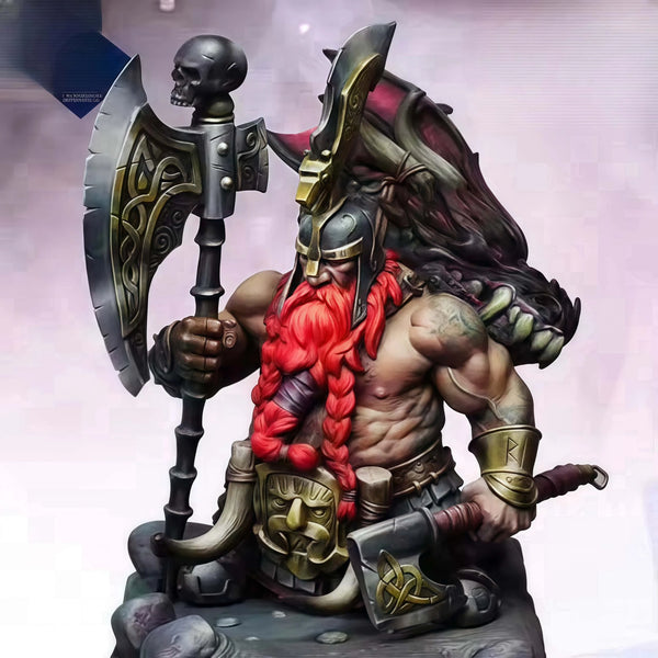 1/24 Berserker Warrior, Resin Model Bust Kit, Fantasy Theme, Unassembled and Unpainted