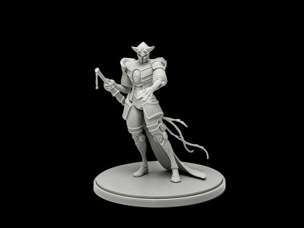 45mm Knight Captain, Resin Model Figure Kit, Sci-Fi Theme, Unassembled and Unpainted