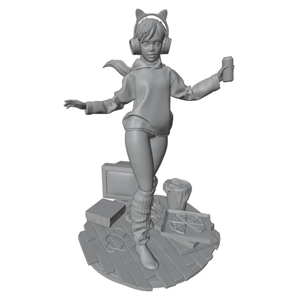 1/24 Catgirl Character, Resin Model Figure Kit, Anime Theme, Unassembled and Unpainted