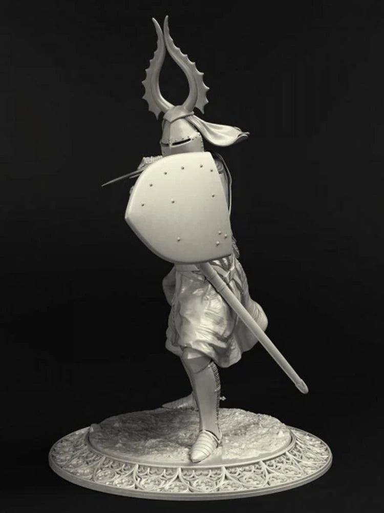 1/24 Medieval Crossbowman in Horned Helm, Resin Model Figure Kit, Unassembled and Unpainted