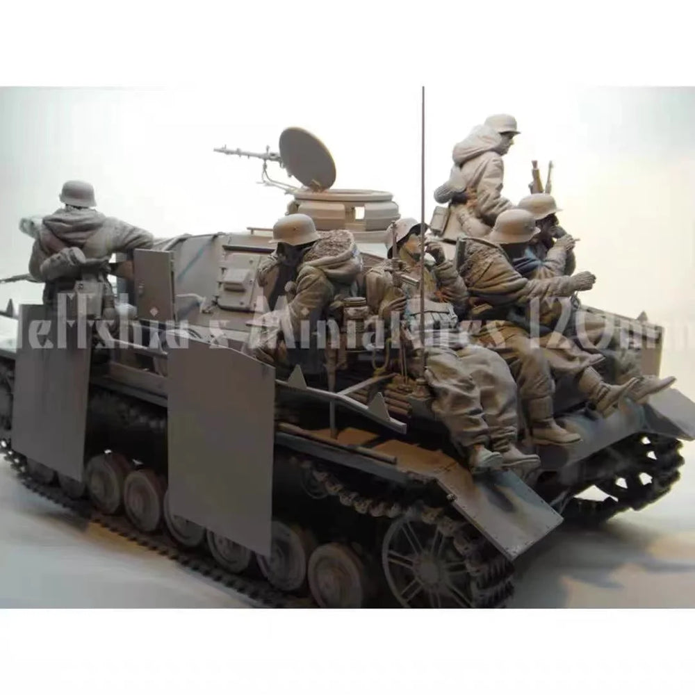 1/16 WWII Allied Soldiers Desert Warfare, 6 Figures, Resin Model Figure Kit, Unassembled and Unpainted
