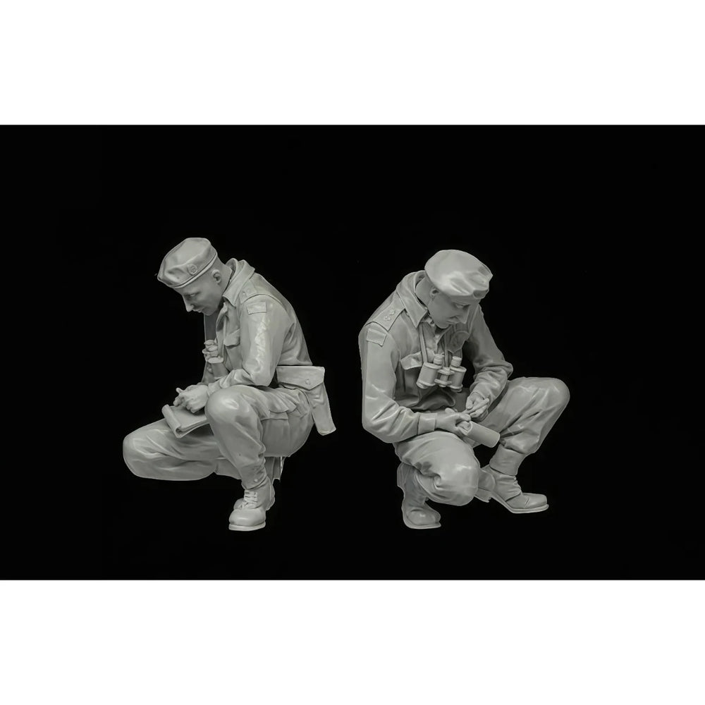 1/35 WWII British Officer Normandy 1944, Resin Model Figure Kit, Unassembled and Unpainted