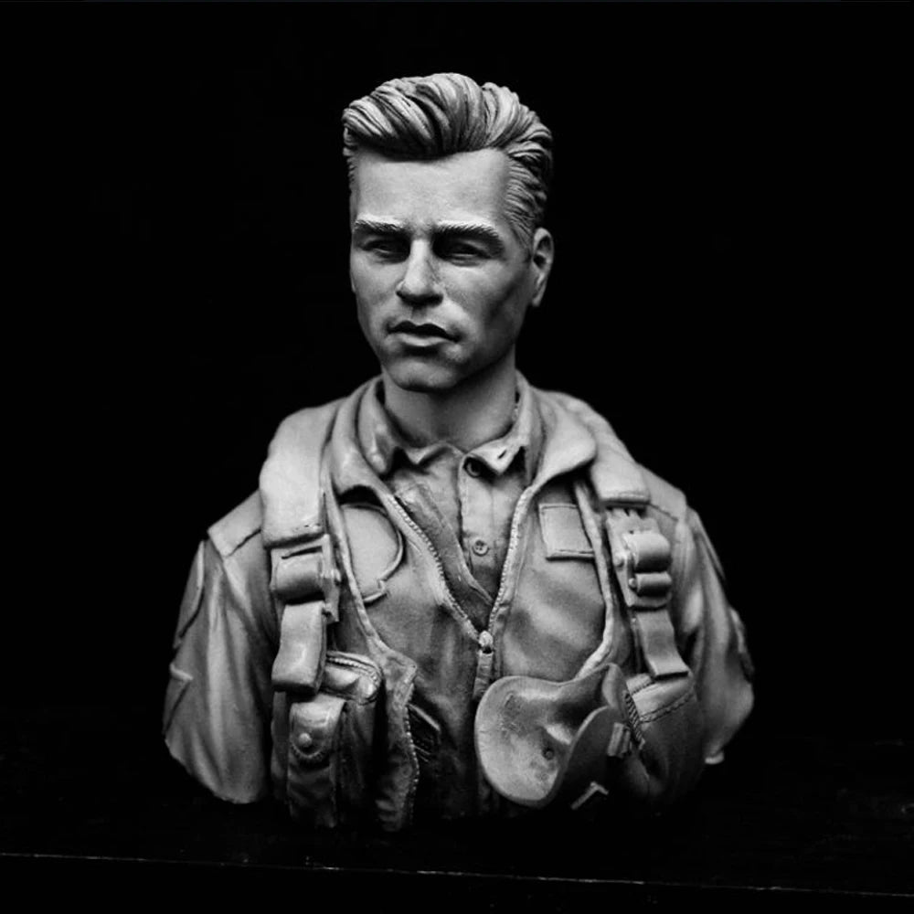Modern US Military Lieutenant, Resin Model Bust Kit, Unassembled and Unpainted