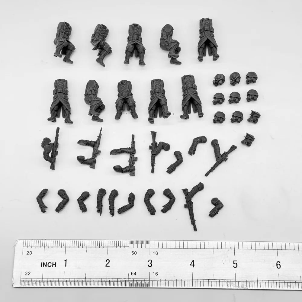 28mm Modern Tactical Soldiers, 38 Figures, Resin Model Figure Kit, Unassembled and Unpainted
