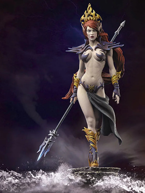 54mm Dark Fantasy Warrior Queen, Resin Model Figure Kit, Fantasy Theme, Unassembled and Unpainted