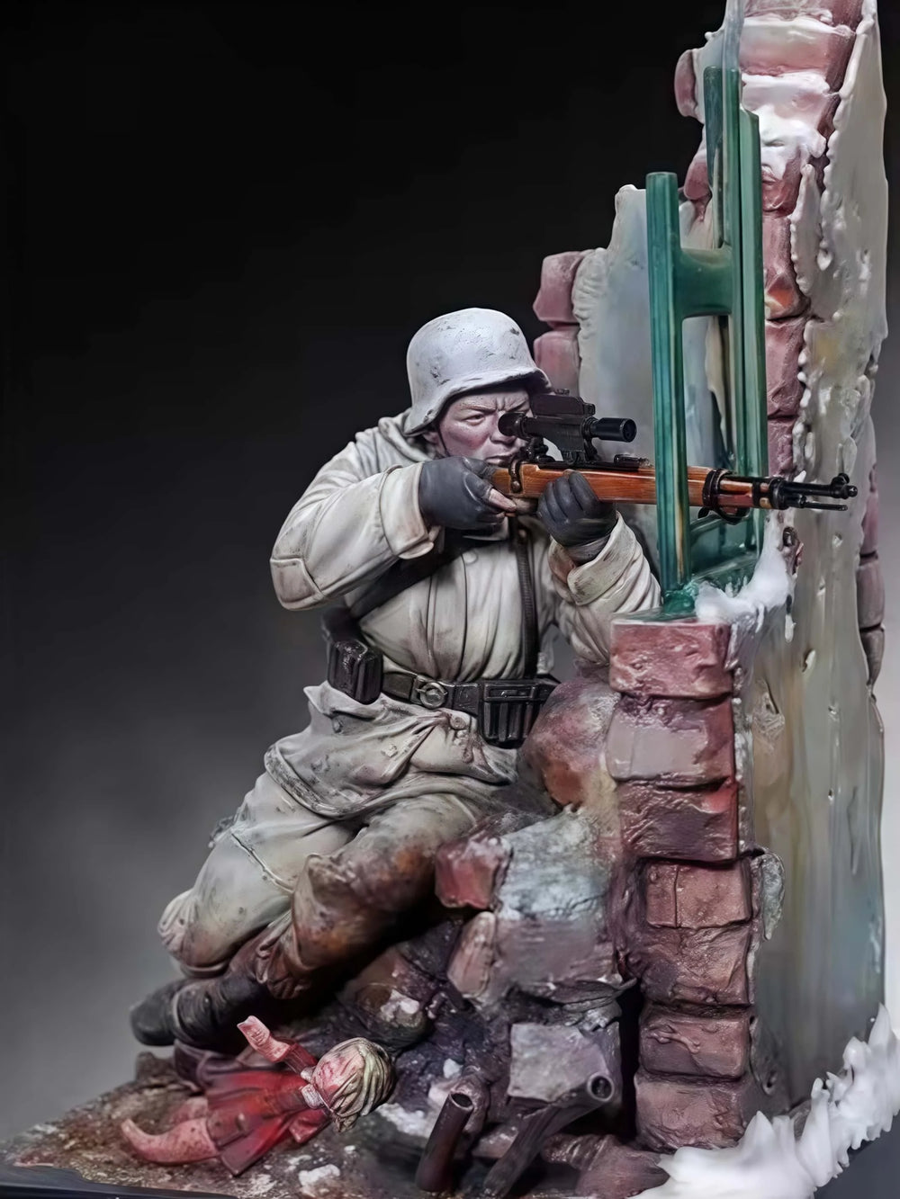 1/18 WWI Sniper, Resin Model Diorama Kit, Unassembled and Unpainted