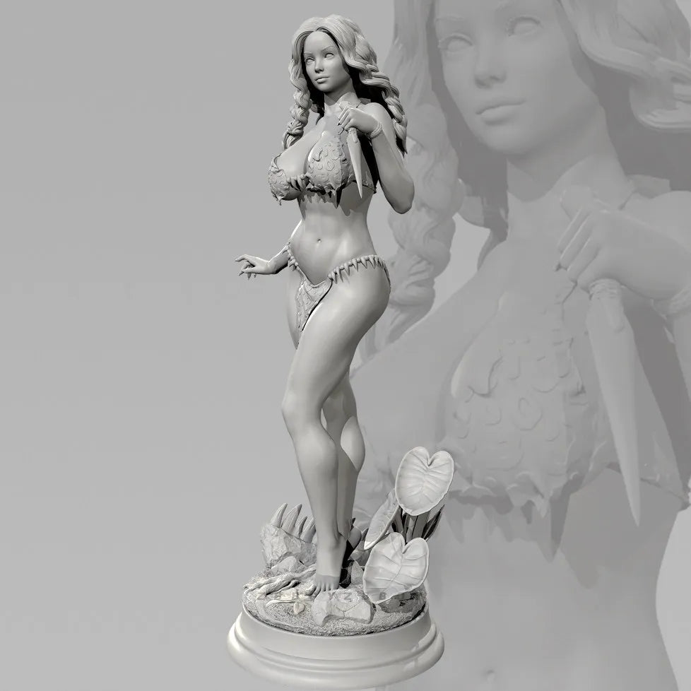50mm Fantasy Pinup, Resin Model Figure Kit, Unassembled and Unpainted