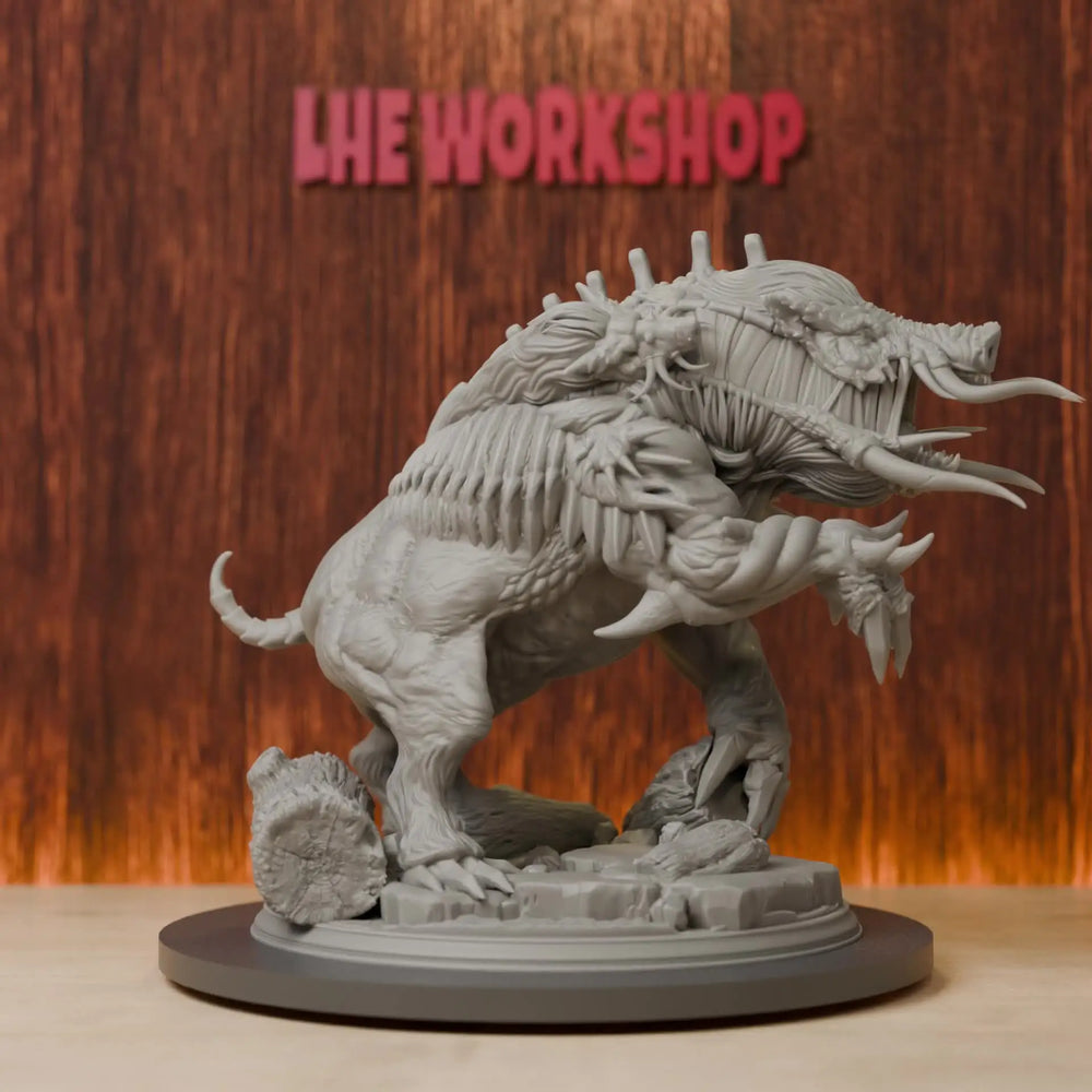 38mm Blighted Giant Boar Boss, Resin Model Creature Kit, Fantasy Theme, Unassembled and Unpainted