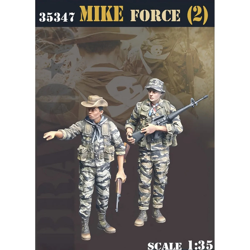 1/35 Vietnam War US Special Forces, 2 Figures, Resin Model Figure Kit, Unassembled and Unpainted