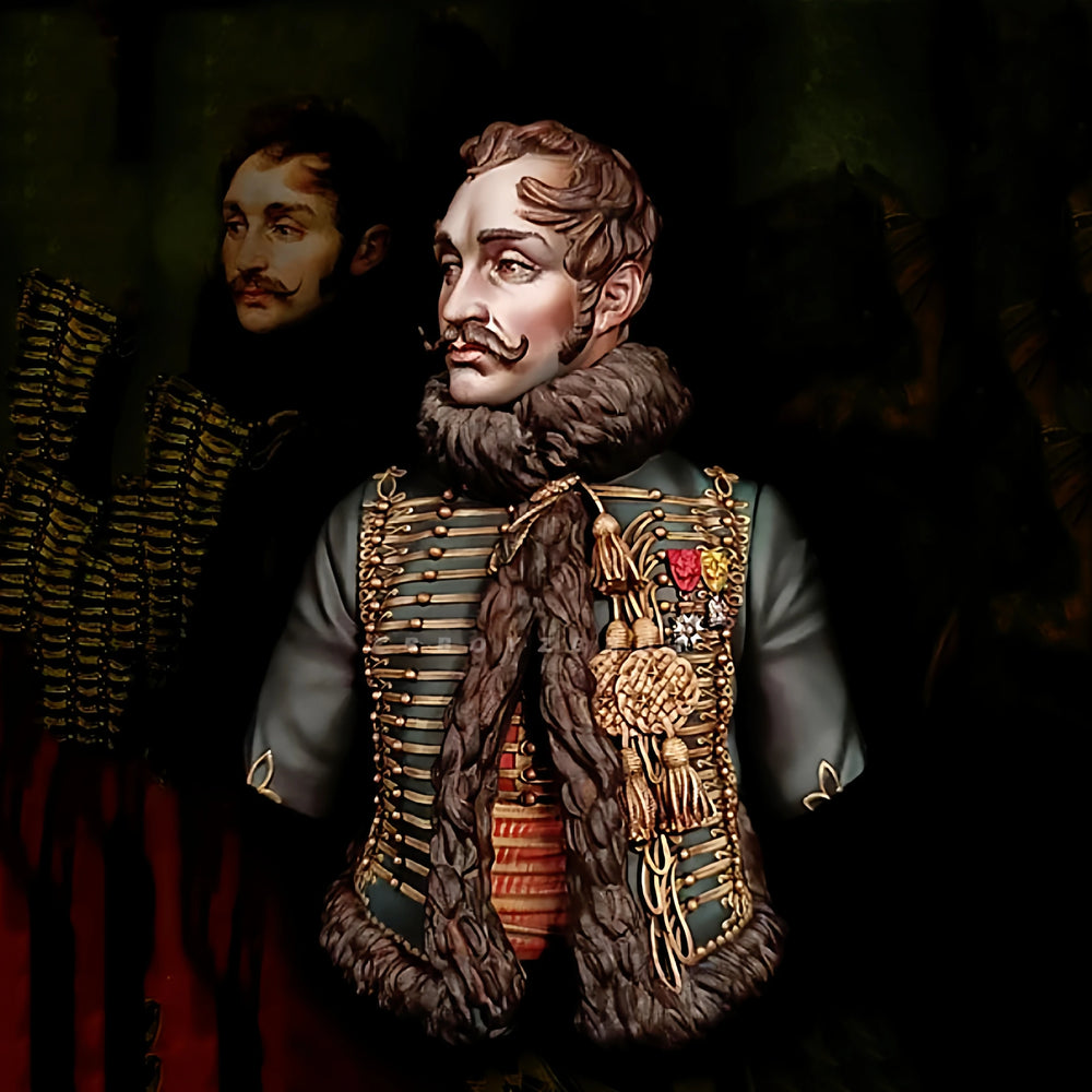 1/10 Napoleonic European Officers, 4 Figures, Resin Model Bust Kit, Unassembled and Unpainted