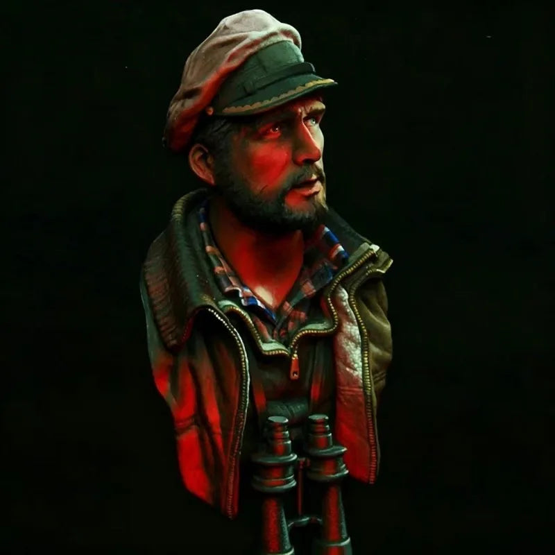 1/10 WWI German Infantry Sergeant, Resin Model Bust Kit, Unassembled and Unpainted