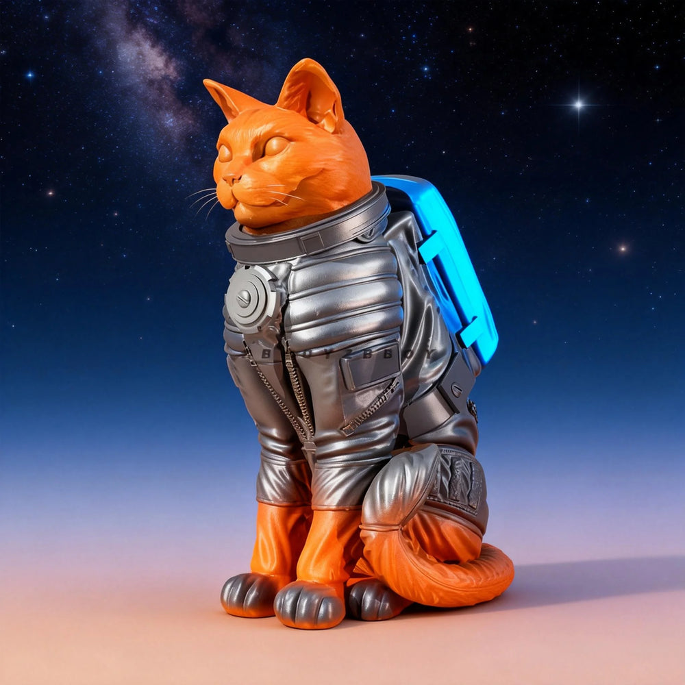 50mm Cat Astronaut, Resin Model Figure Kit, Sci-Fi Theme, Unassembled and Unpainted
