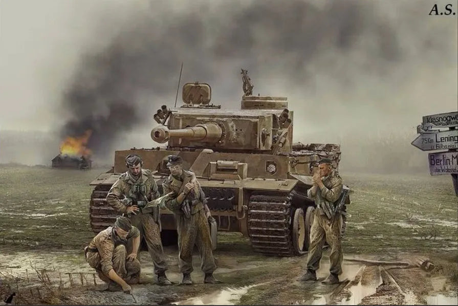 1/16 WWII Wehrmacht Soldiers, 9 Figures, Resin Model Figure Kit, Unassembled and Unpainted