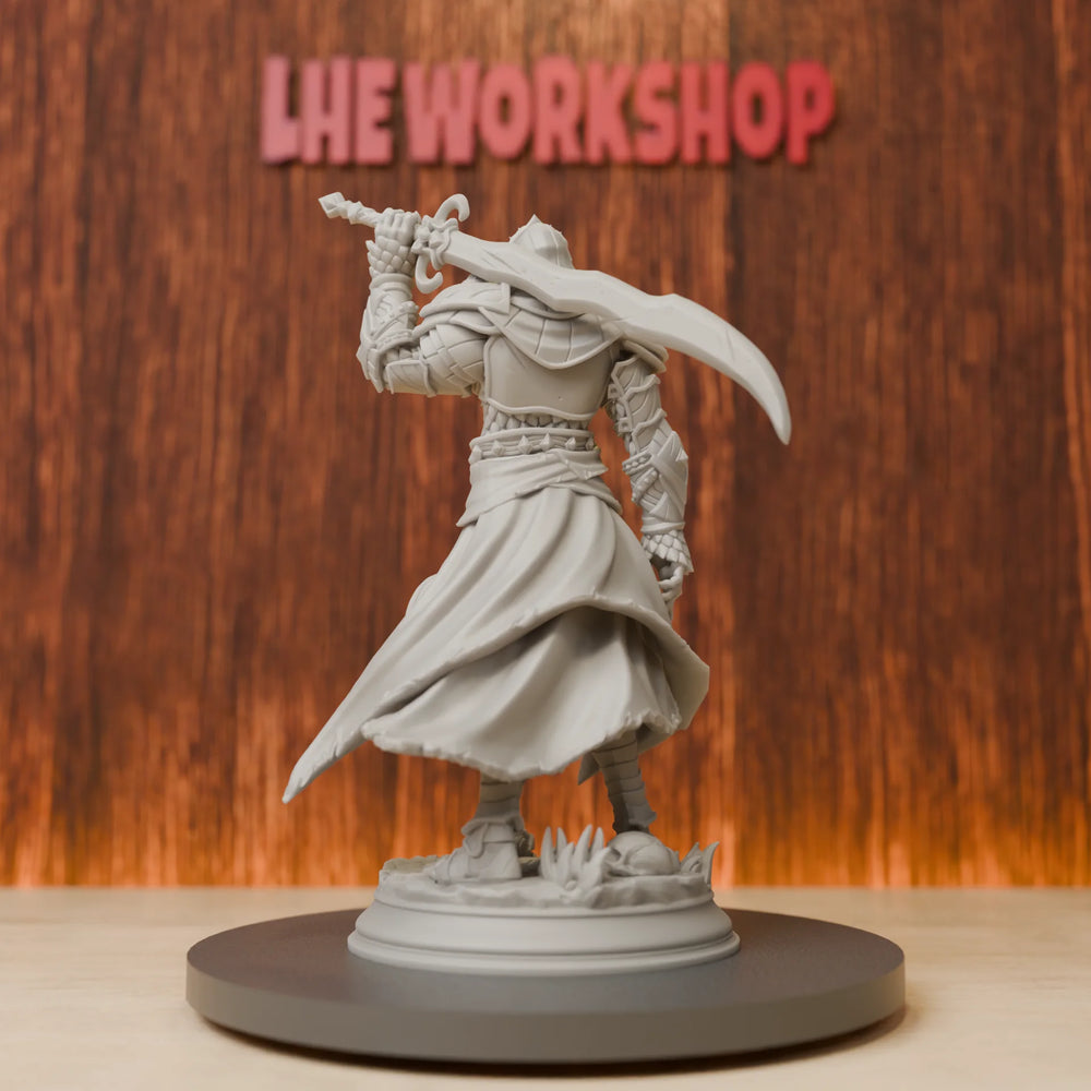 28mm Scimitar Warrior, Resin Model Figure Kit, Fantasy Theme, Unassembled and Unpainted