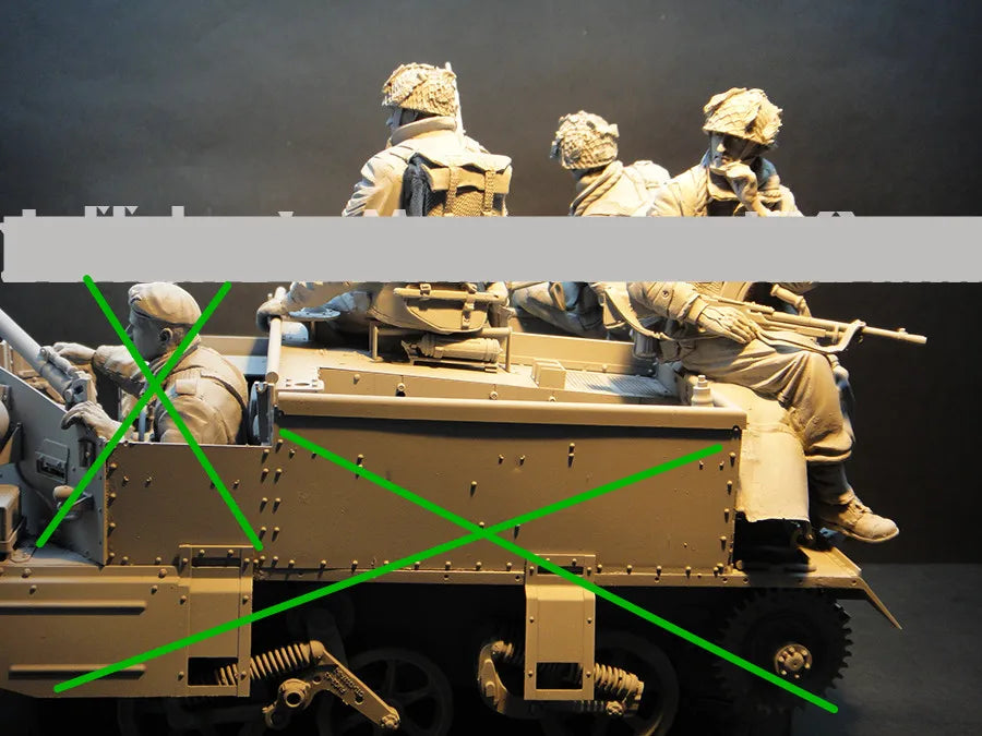 1/16 WWII German Anti-Tank Gun Crew, 3 Figures, Resin Model Figure Kit, Unassembled and Unpainted