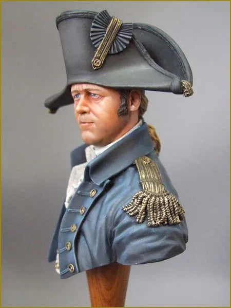 1/10 Napoleonic British Naval Captain, Resin Model Bust Kit, Unassembled and Unpainted