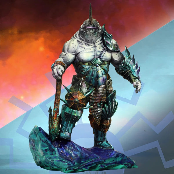 1/24 Arctic Unicorn Warrior, Resin Model Figure Kit, Fantasy Theme, Unassembled and Unpainted
